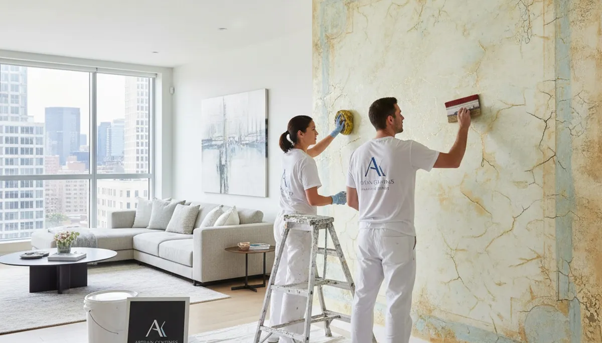 Professional faux painting and decorative wall finishes in Columbus, OH home interior